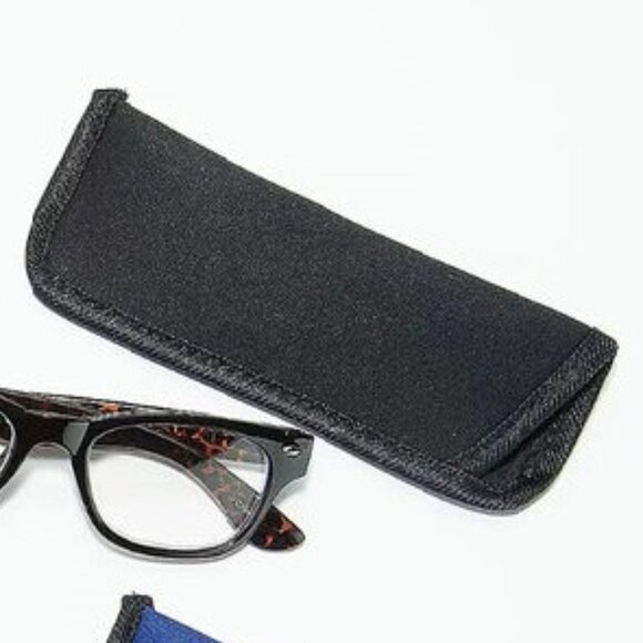 HUMMINGBIRD BLACK/TORTOISE BLUE-LIGHT READING GLASSES: 0 WITH CASE**NEW! - Picture 2 of 4